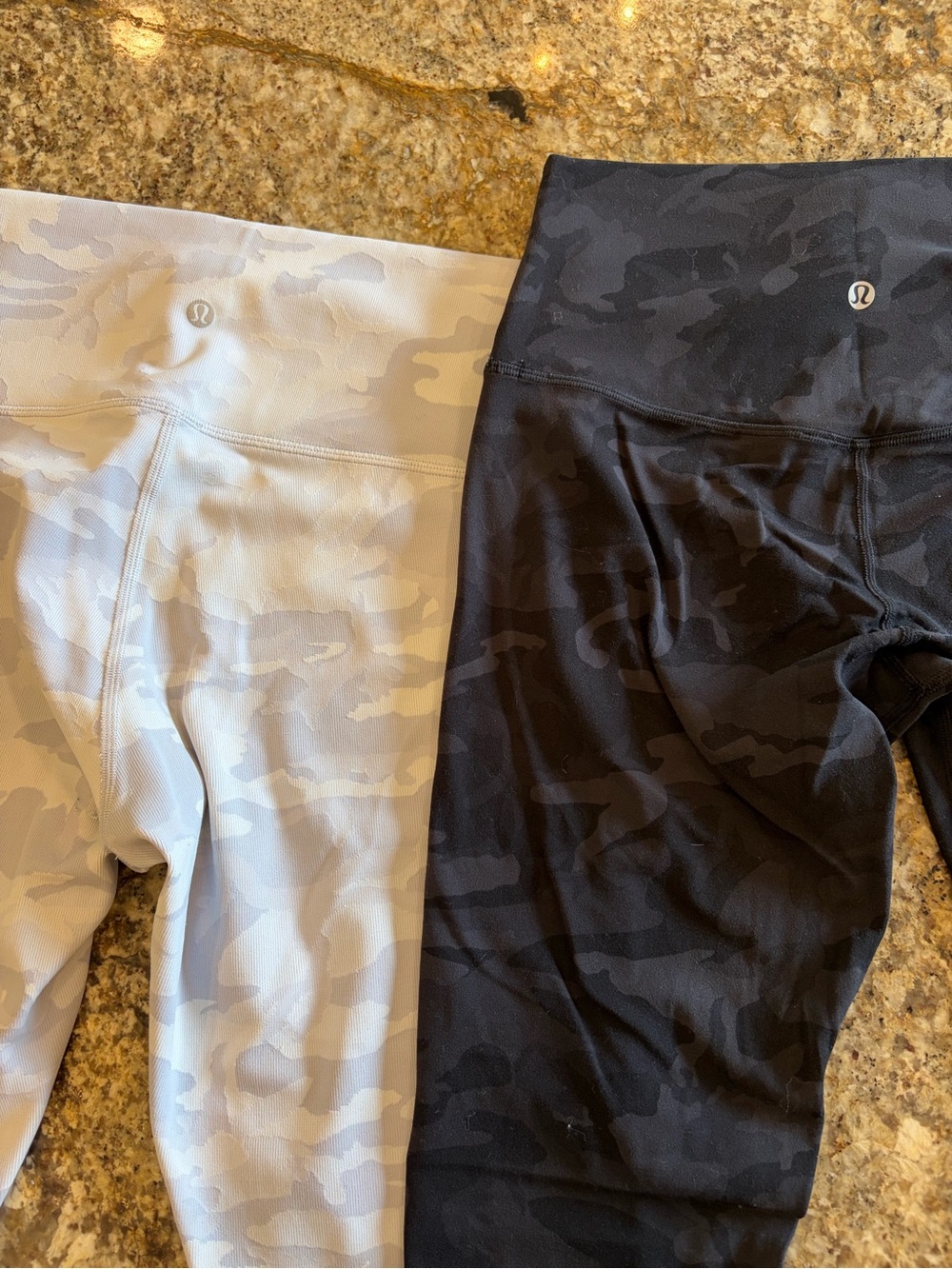 lululemon athletica Camo High-Rise Leggings - White & Black
